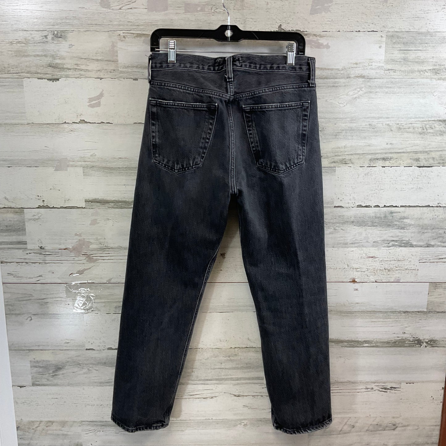 Jeans Straight By Agolde In Black Denim, Size: 2