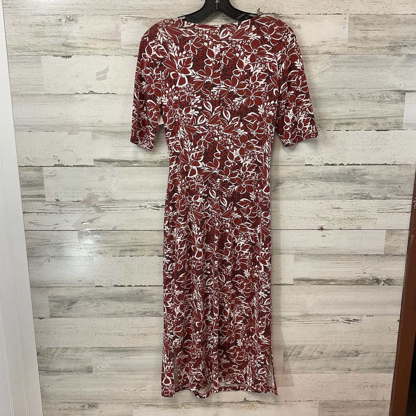 Dress Casual Midi By Garnet Hill In Brown, Size: Xs