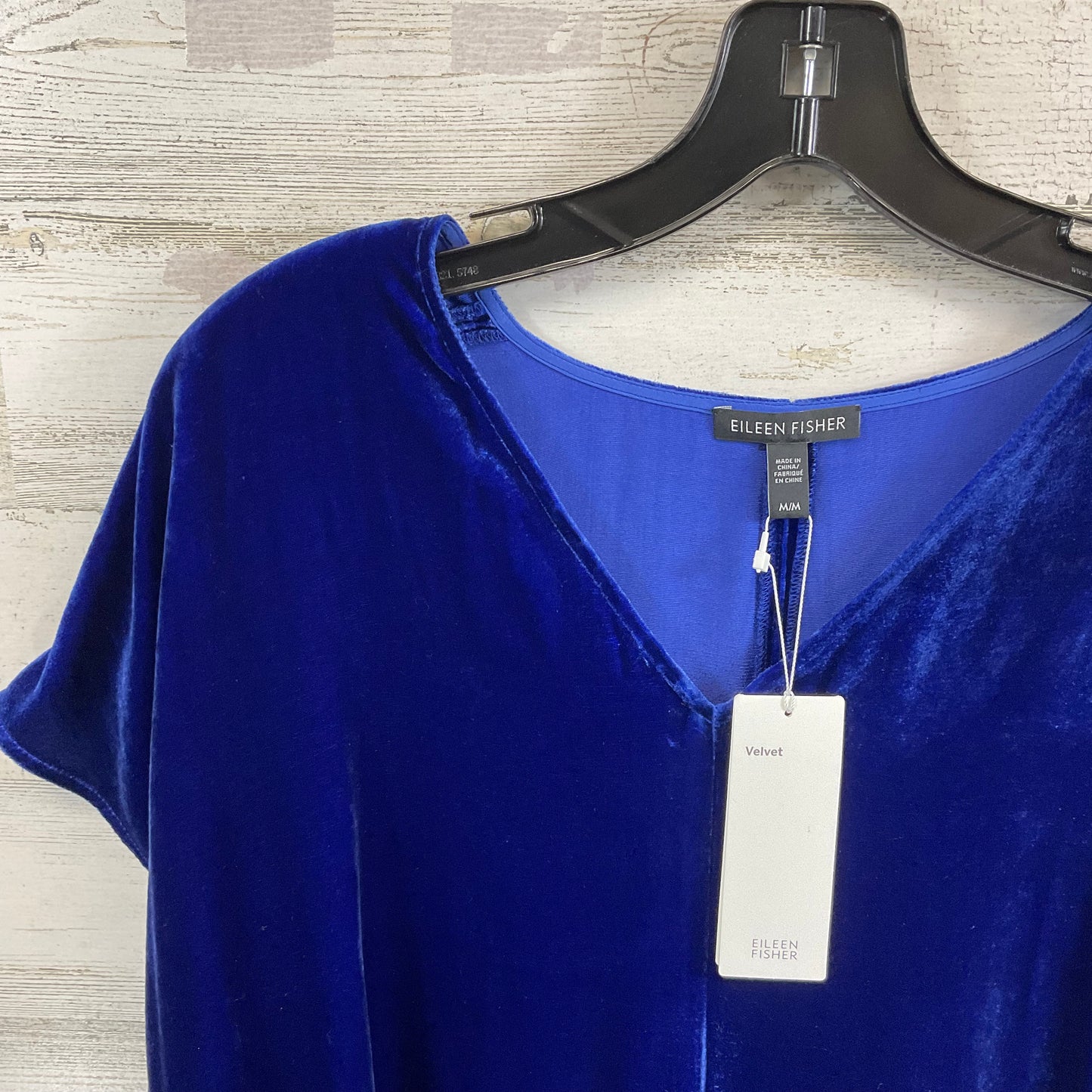 Top Short Sleeve By Eileen Fisher In Blue, Size: M