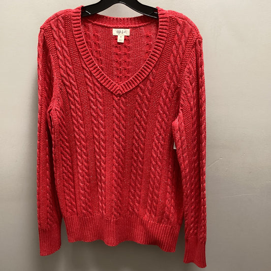 Sweater By Style And Co Collection Women In Red, Size: M