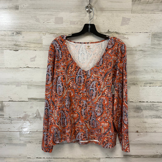 Top Long Sleeve By Spartina In Orange, Size: Xl