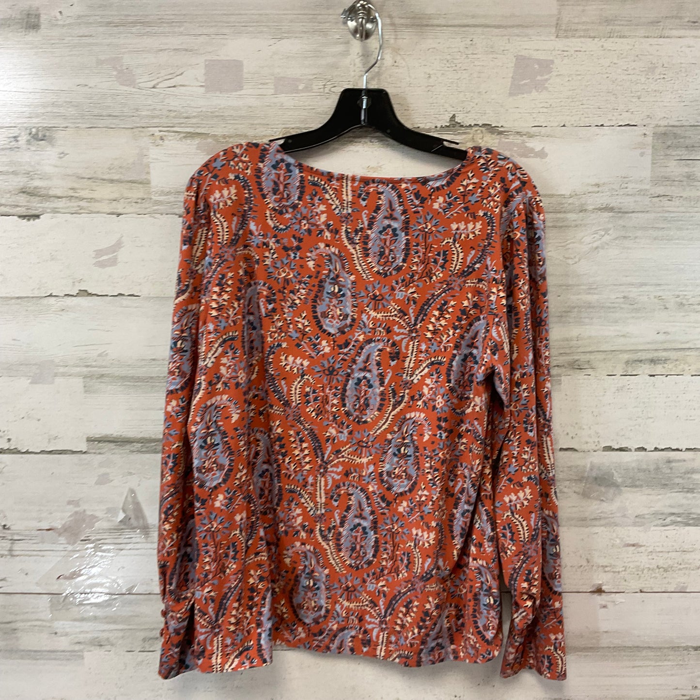 Top Long Sleeve By Spartina In Orange, Size: Xl