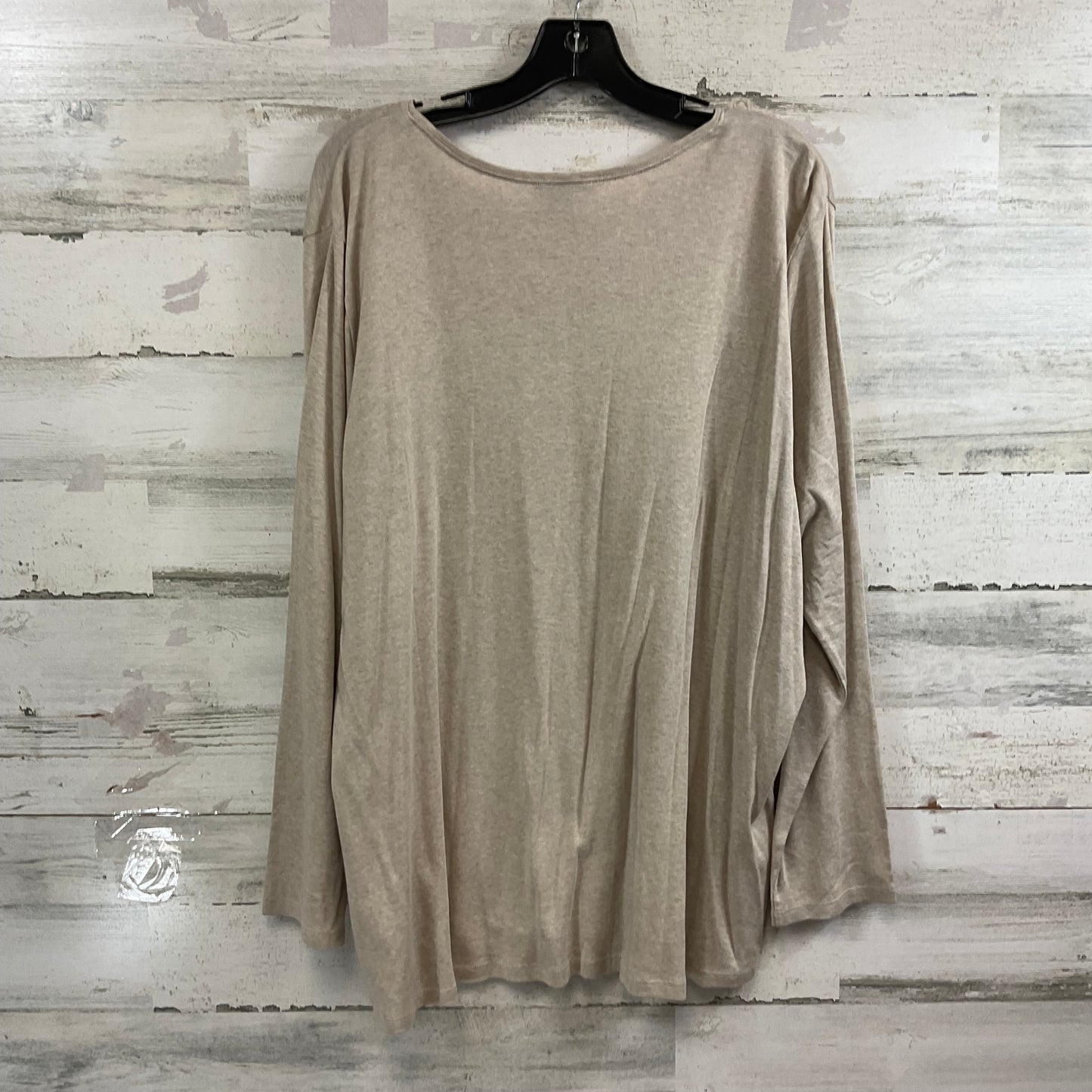 Top Long Sleeve By Eileen Fisher In Brown, Size: 2x