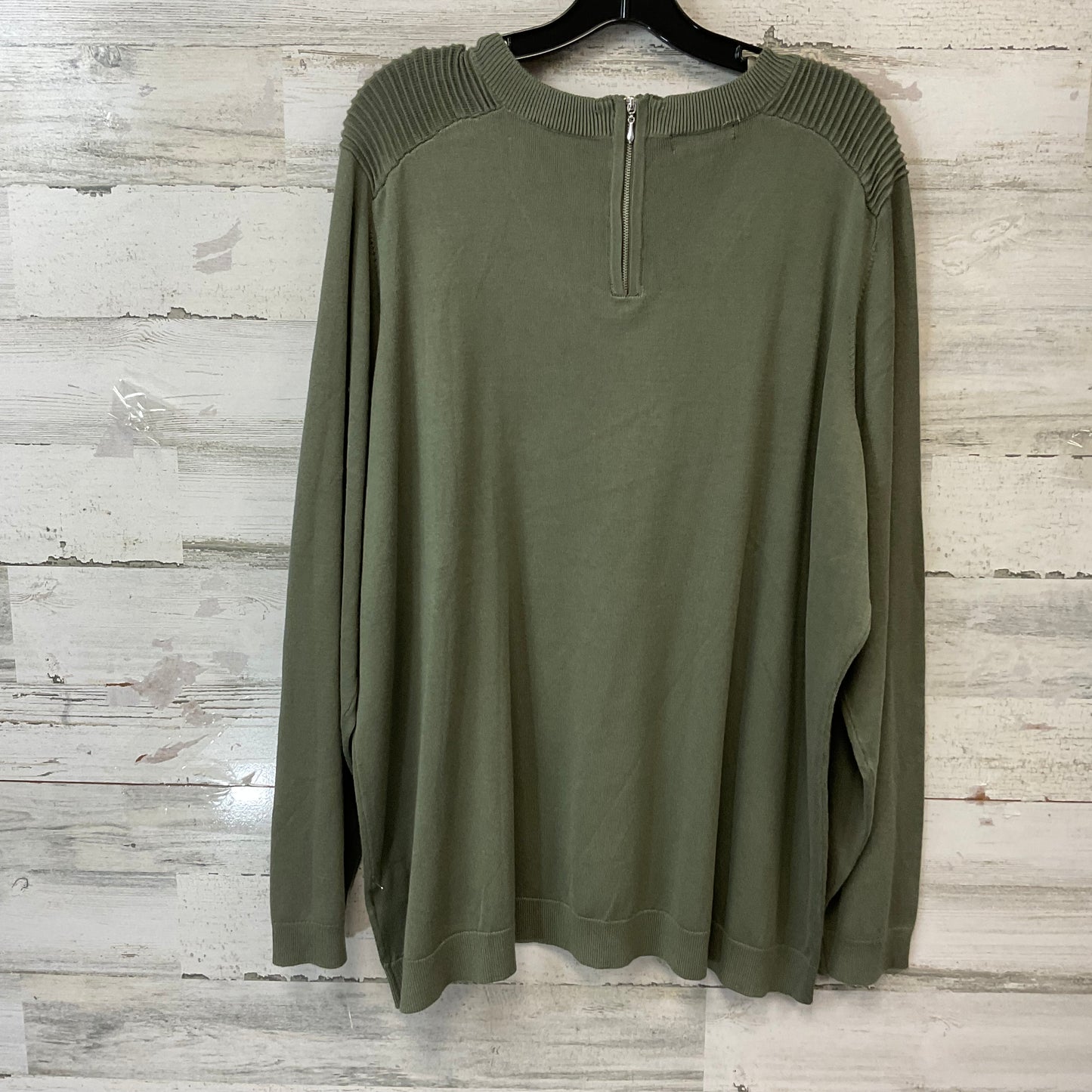 Top Long Sleeve By LETY & ME In Green, Size: 3x