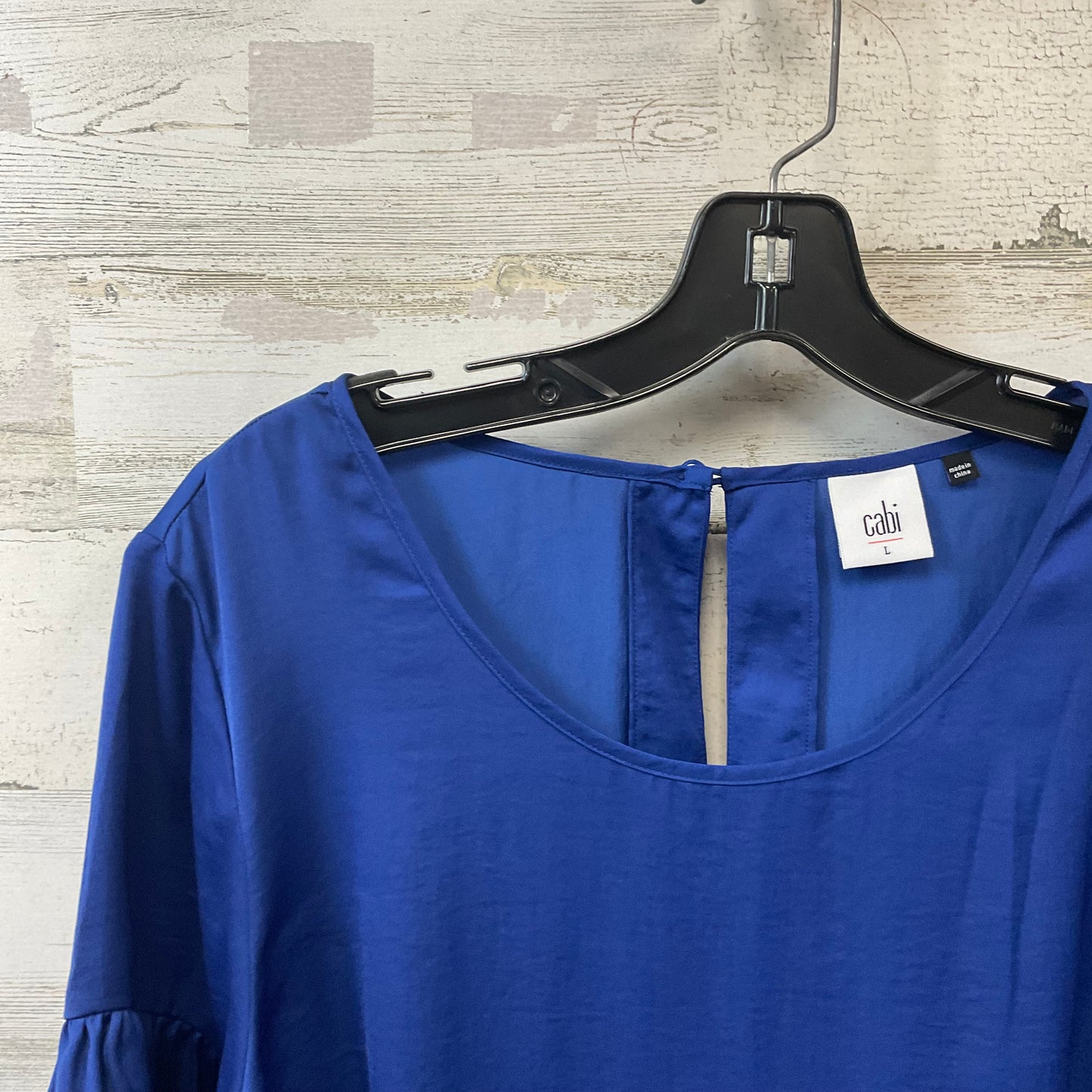 Top Short Sleeve By Cabi In Blue, Size: L