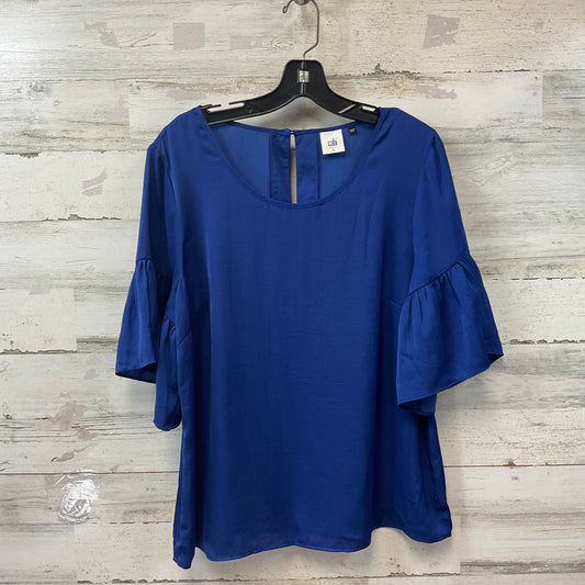 Top Short Sleeve By Cabi In Blue, Size: L