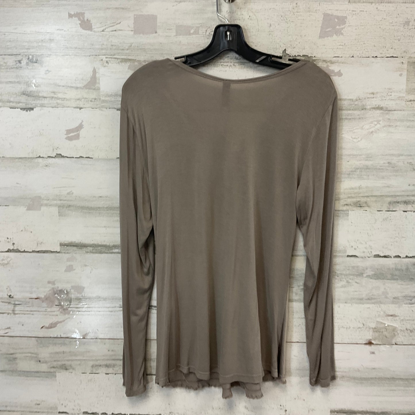 Top Long Sleeve By VENTI 6 In Grey, Size: L