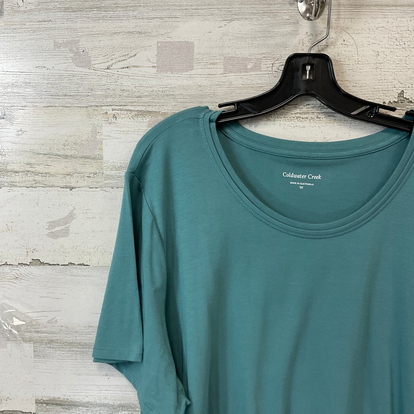 Top Short Sleeve By Coldwater Creek In Green, Size: 3x