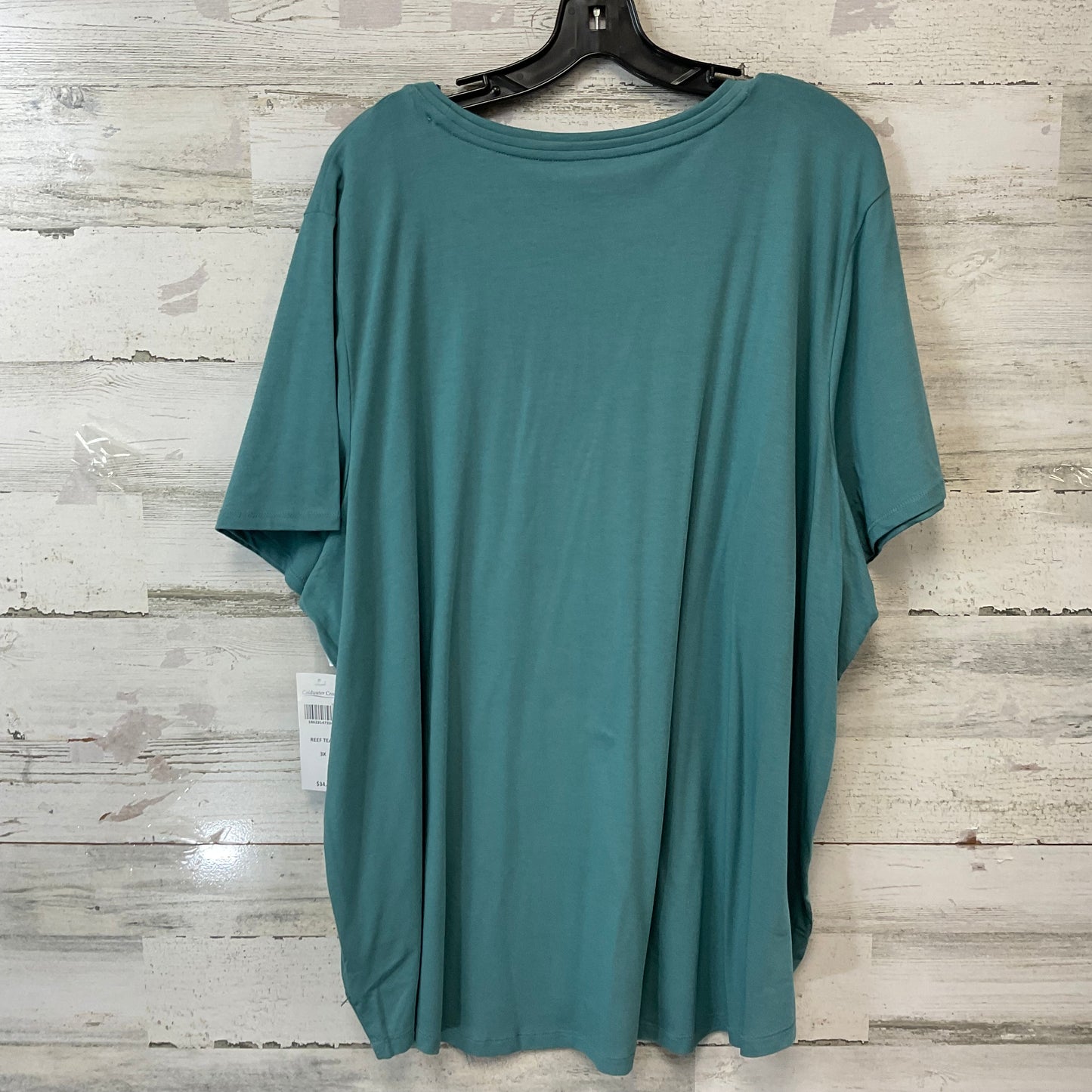 Top Short Sleeve By Coldwater Creek In Green, Size: 3x