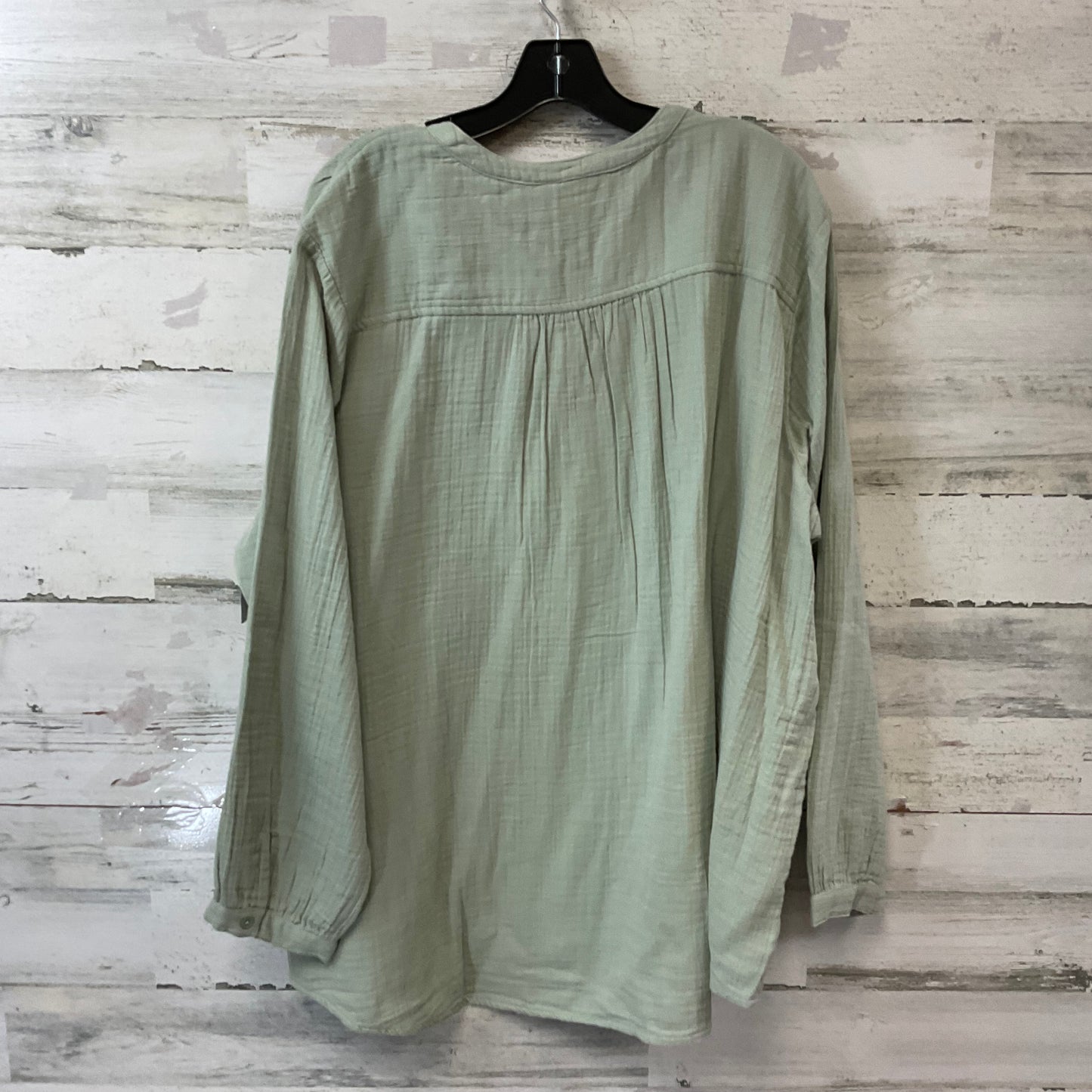 Top Long Sleeve By Coldwater Creek In Green, Size: 3x