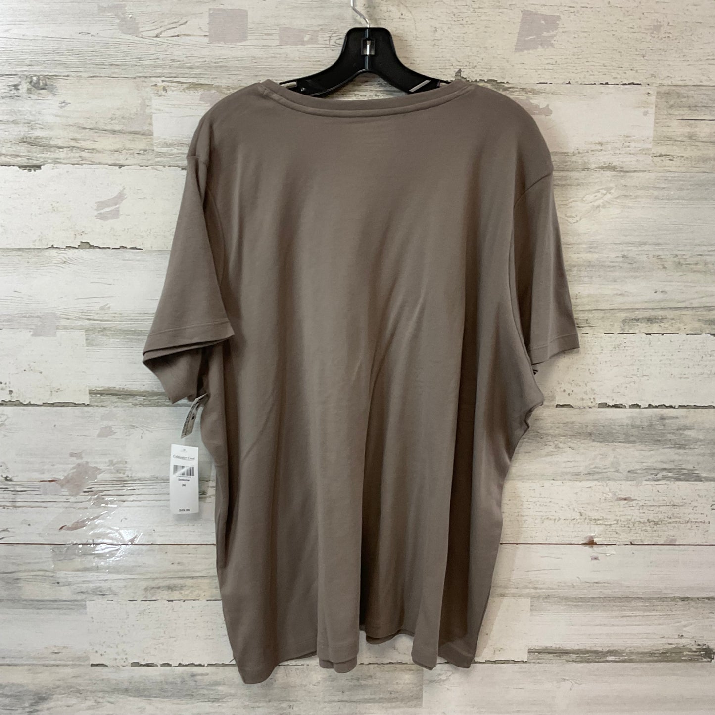 Top Short Sleeve By Coldwater Creek In Grey, Size: 3x