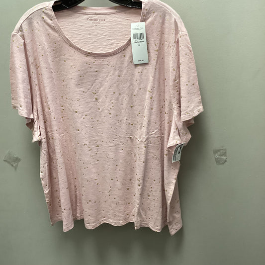 Top Short Sleeve By Coldwater Creek In Pink, Size: 3x