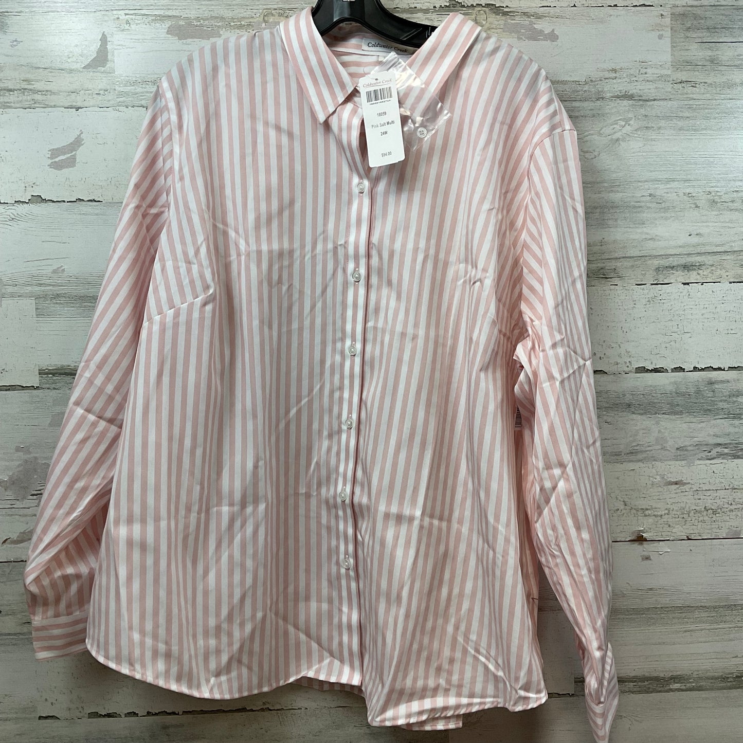 Blouse Long Sleeve By Coldwater Creek In Pink, Size: 3x