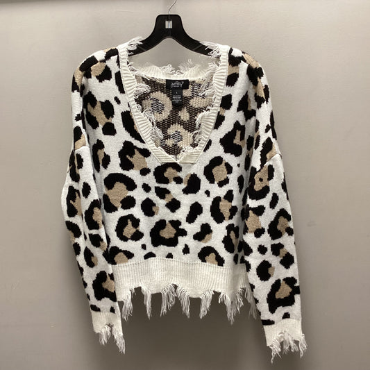 Sweater By JUST POLLY NEW YORK  In Animal Print, Size: L