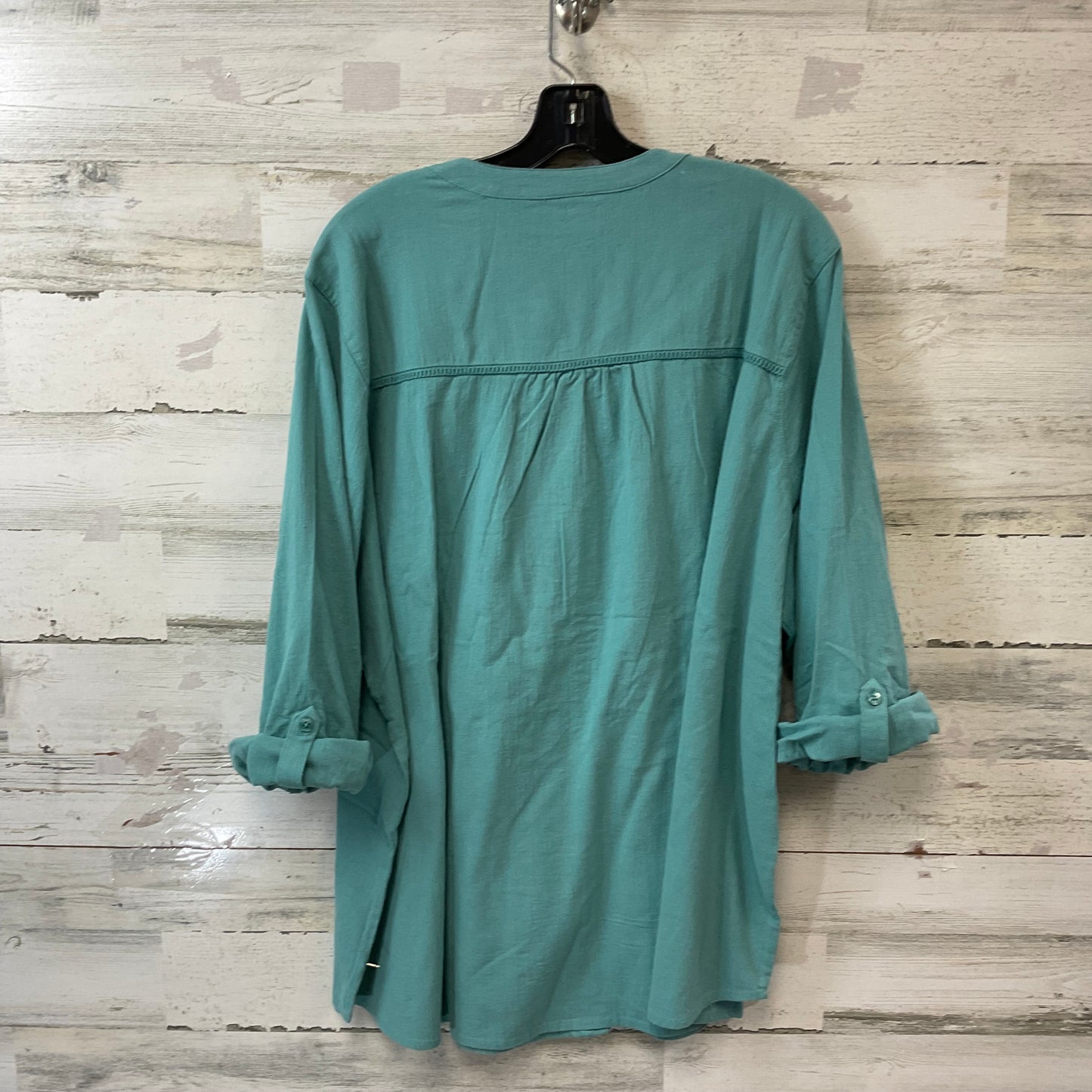 Blouse Long Sleeve By Coldwater Creek In Green, Size: 3x