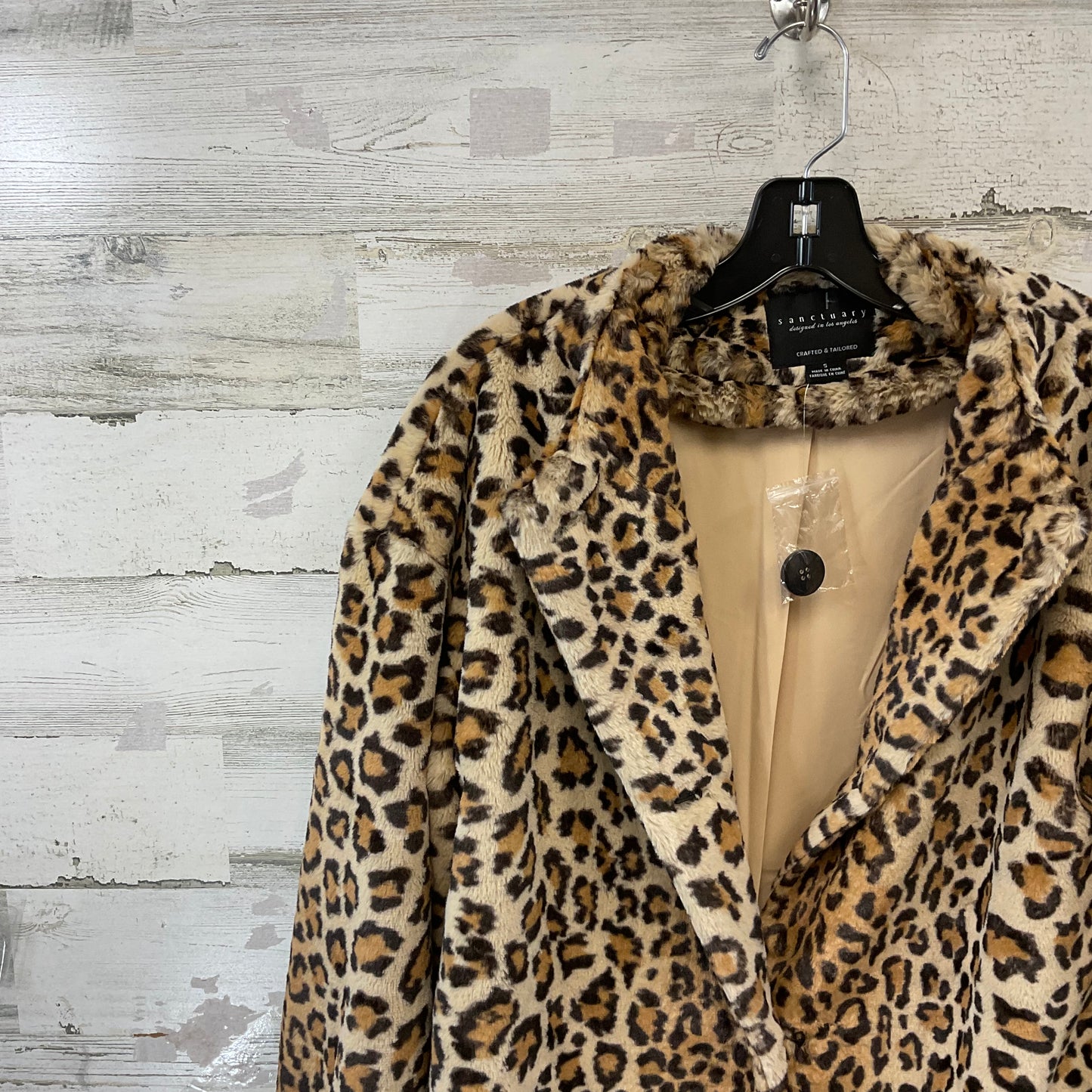 Coat Faux Fur & Sherpa By Sanctuary In Animal Print, Size: S