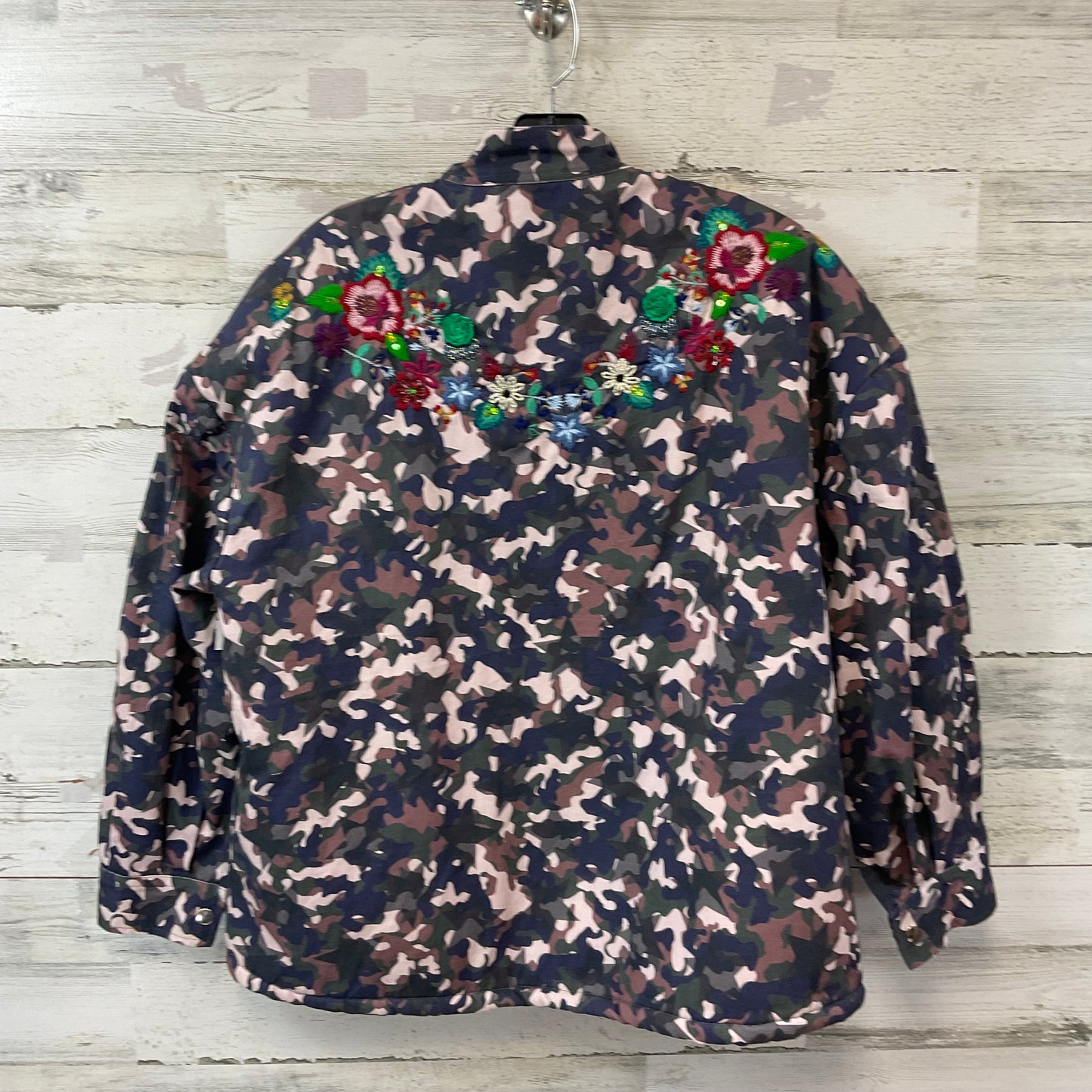 Jacket Fleece By Anthropologie In Camouflage Print, Size: L