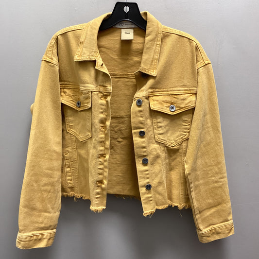 Jacket Denim By Q2 In Yellow, Size: M