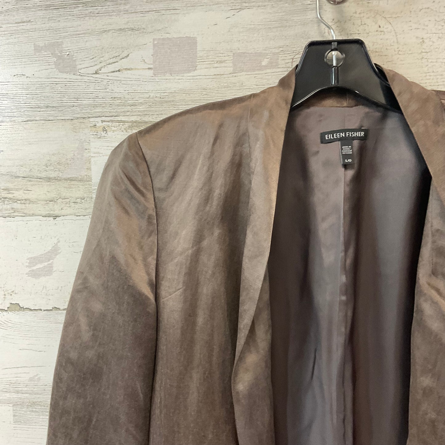 Jacket Other By Eileen Fisher In Brown, Size: L