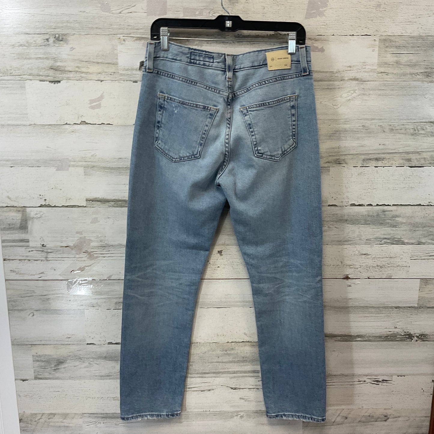 Jeans Straight By Ag Jeans In Blue Denim, Size: 4