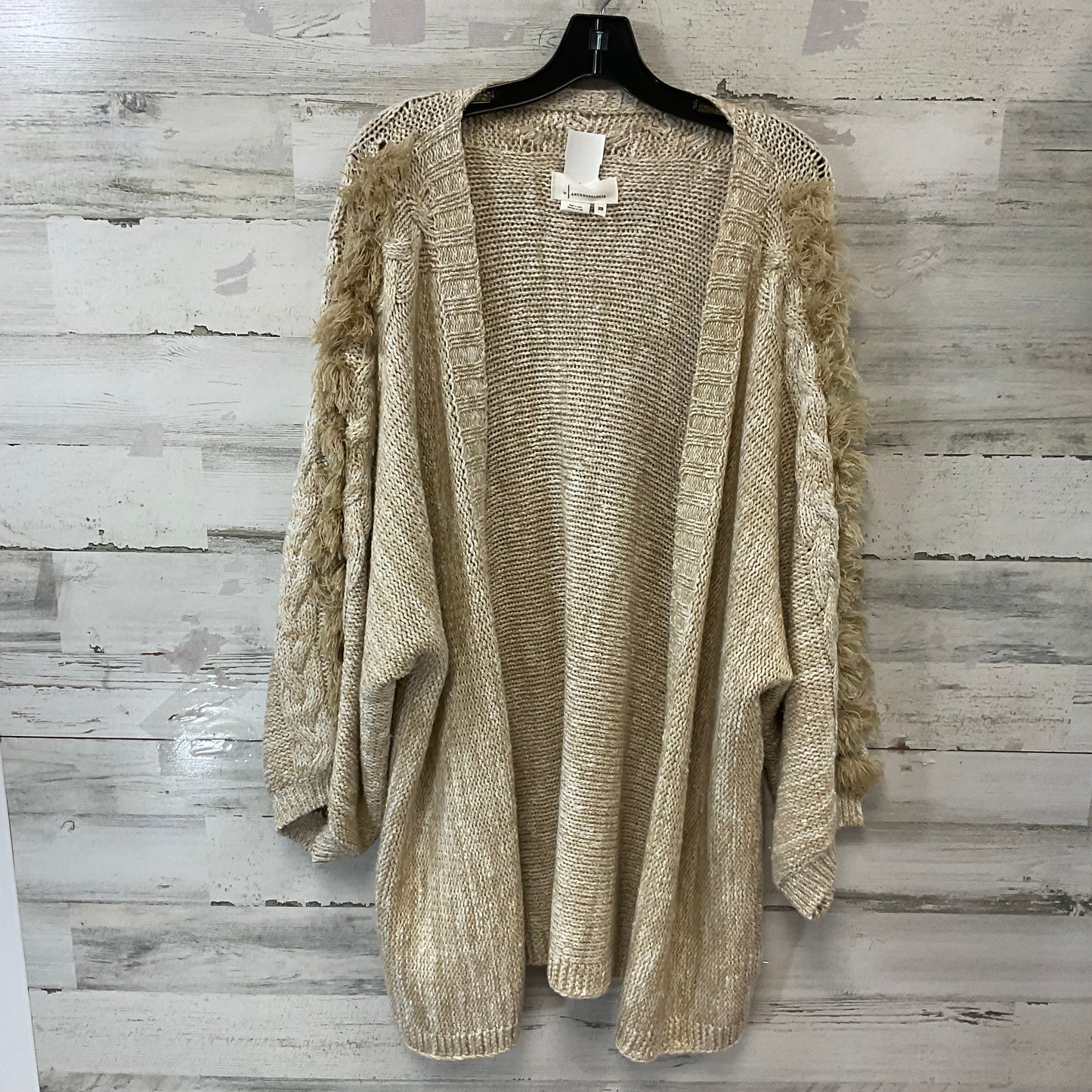 Sweater Cardigan By Anthropologie In Tan, Size: Osfm