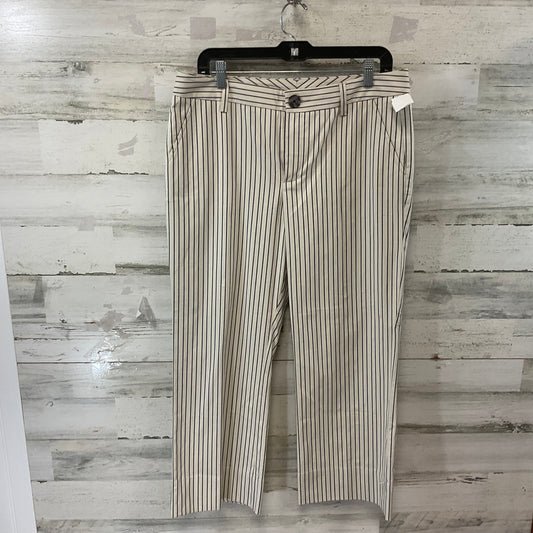 Pants Cropped By Cabi In Cream, Size: 10