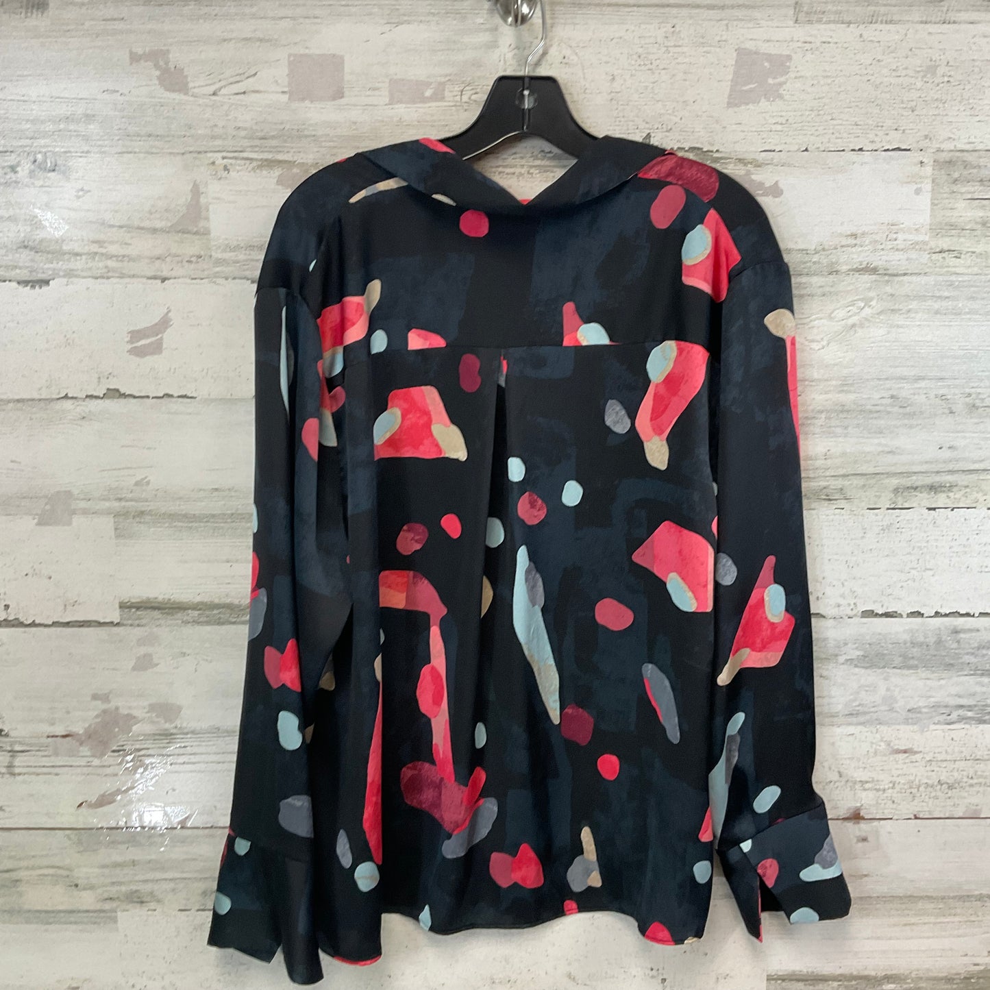 Blouse Long Sleeve By Nic + Zoe In Black, Size: Xl