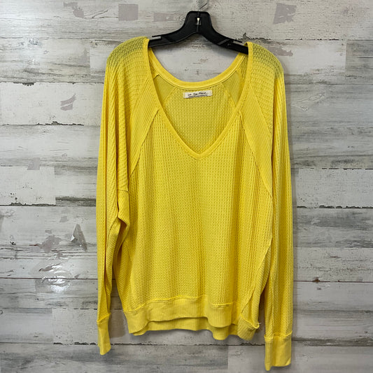 Top Long Sleeve By We The Free In Yellow, Size: M