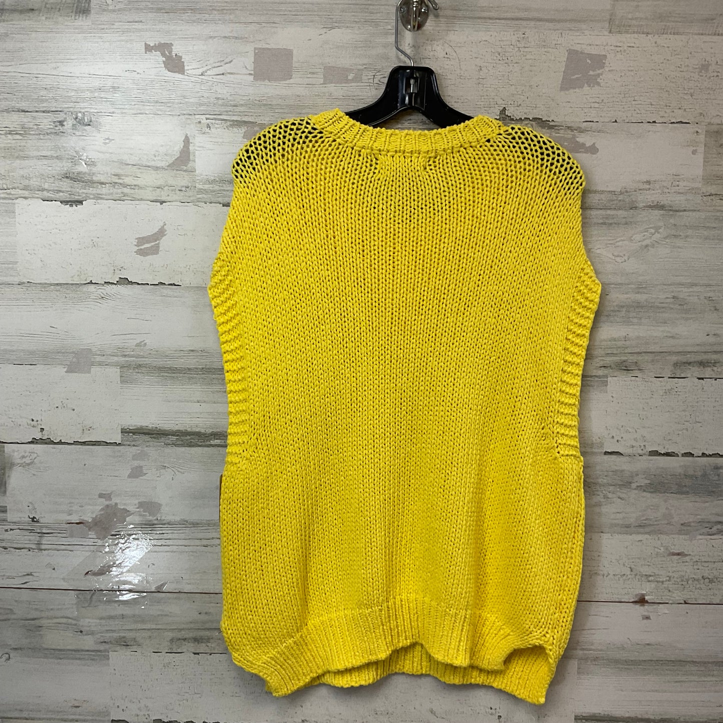 Vest Sweater By Mer Sea In Yellow, Size: M