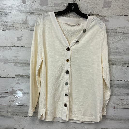 Cardigan By Soft Surroundings In Cream, Size: L