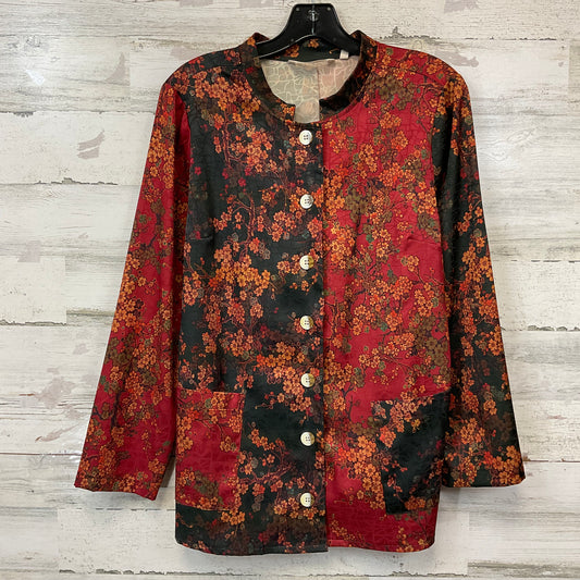 Blouse Long Sleeve By Soft Surroundings In Red, Size: M