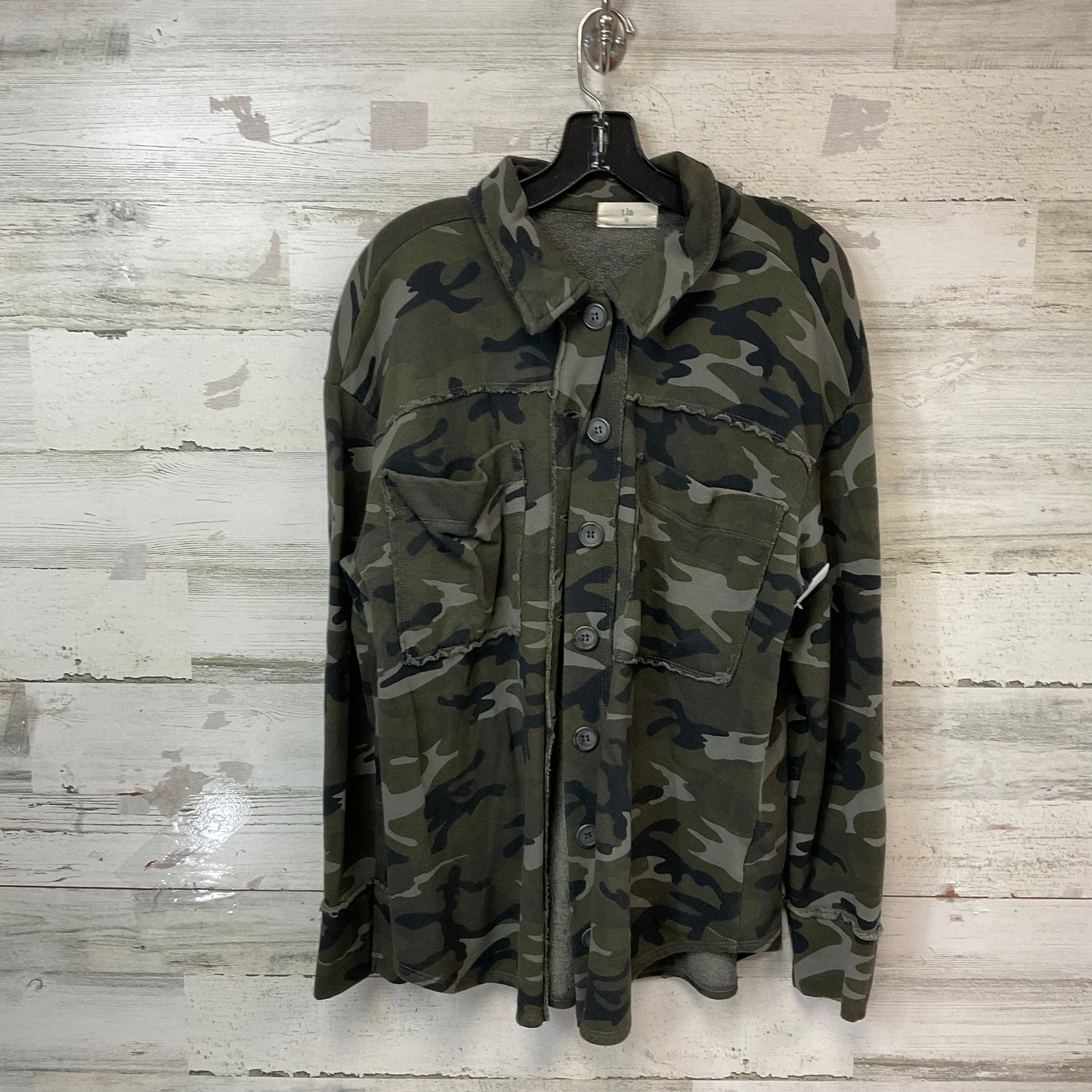 Jacket Shirt By T.la In Green, Size: S