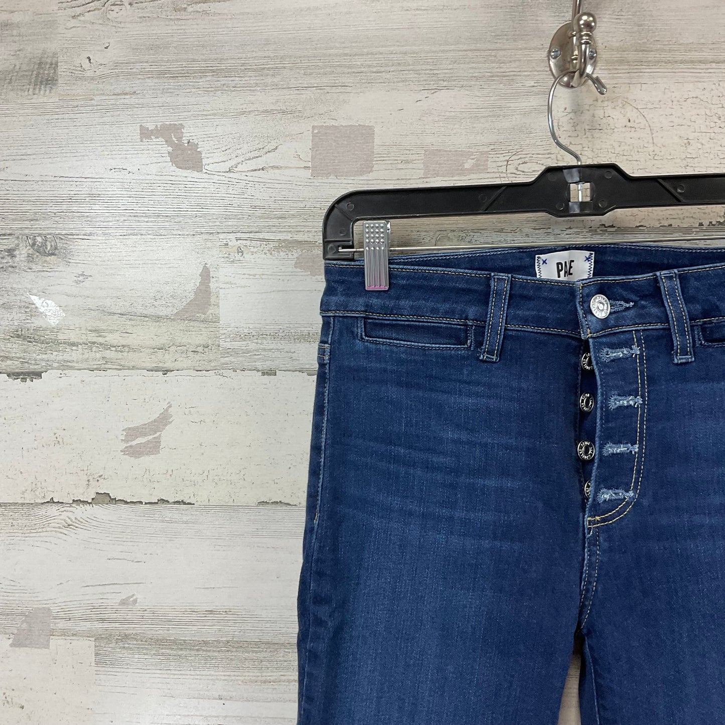 Jeans Skinny By Paige In Blue Denim, Size: 4