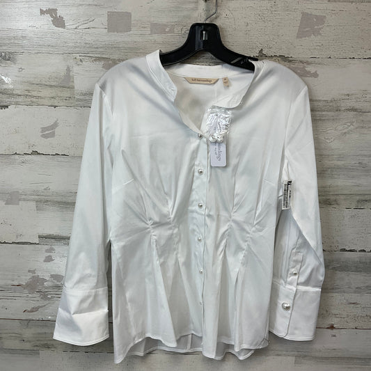 Blouse Long Sleeve By Soft Surroundings In White, Size: SP