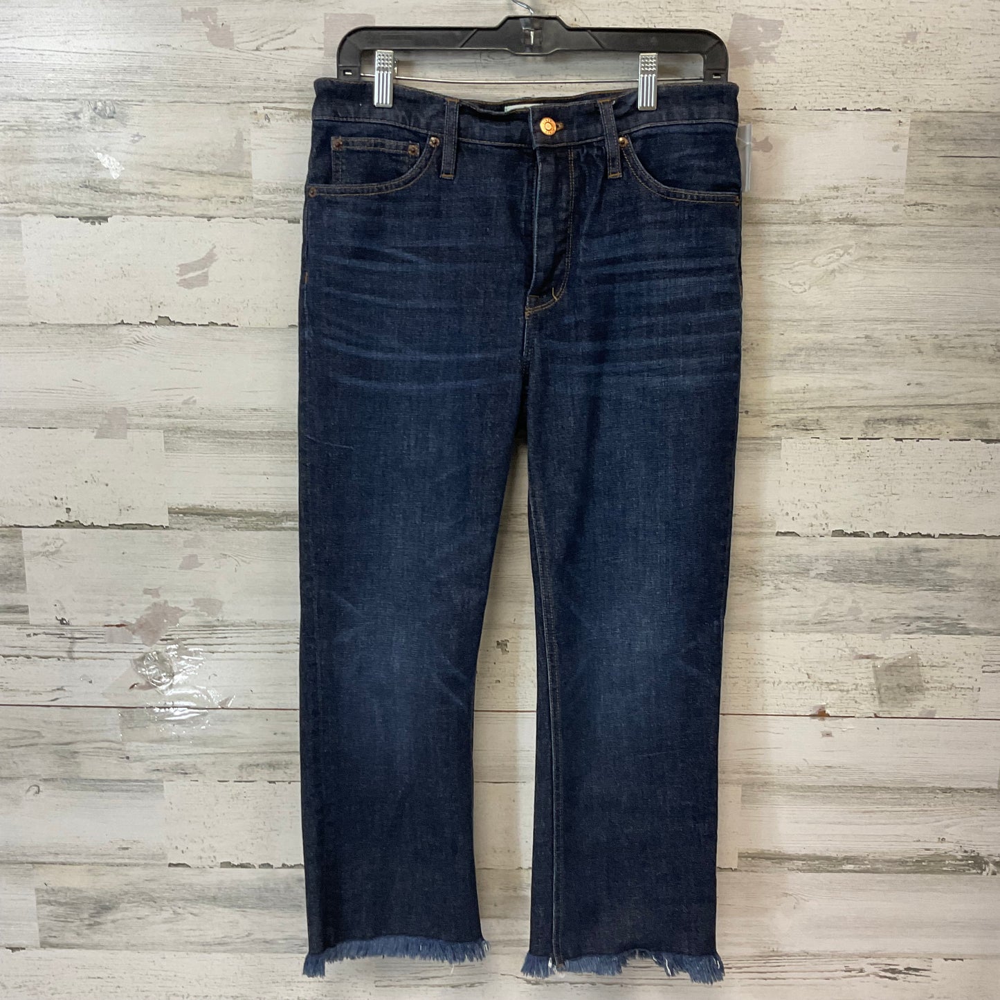 Jeans Cropped By J. Crew In Blue Denim, Size: 10p