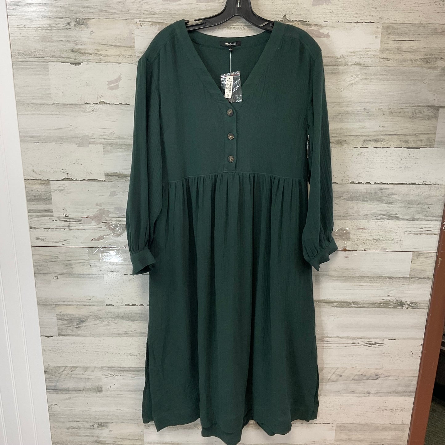 Dress Casual Midi By Madewell In Green, Size: S