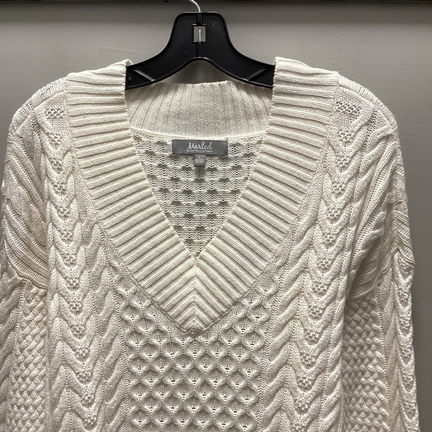 Sweater By Marled In White, Size: L