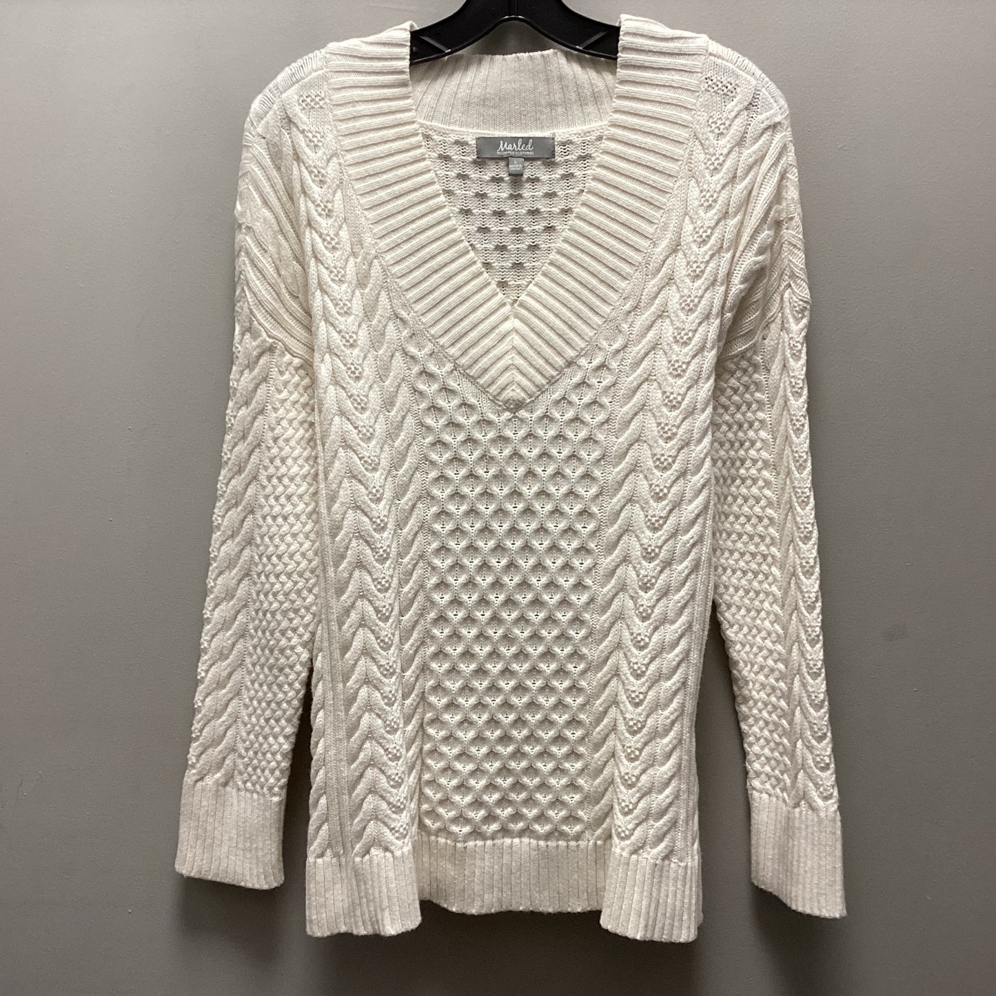 Sweater By Marled In White, Size: L