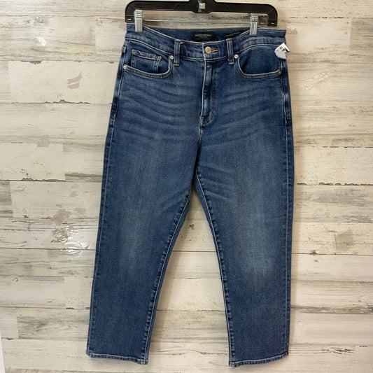 Jeans Straight By Banana Republic In Blue Denim, Size: 8