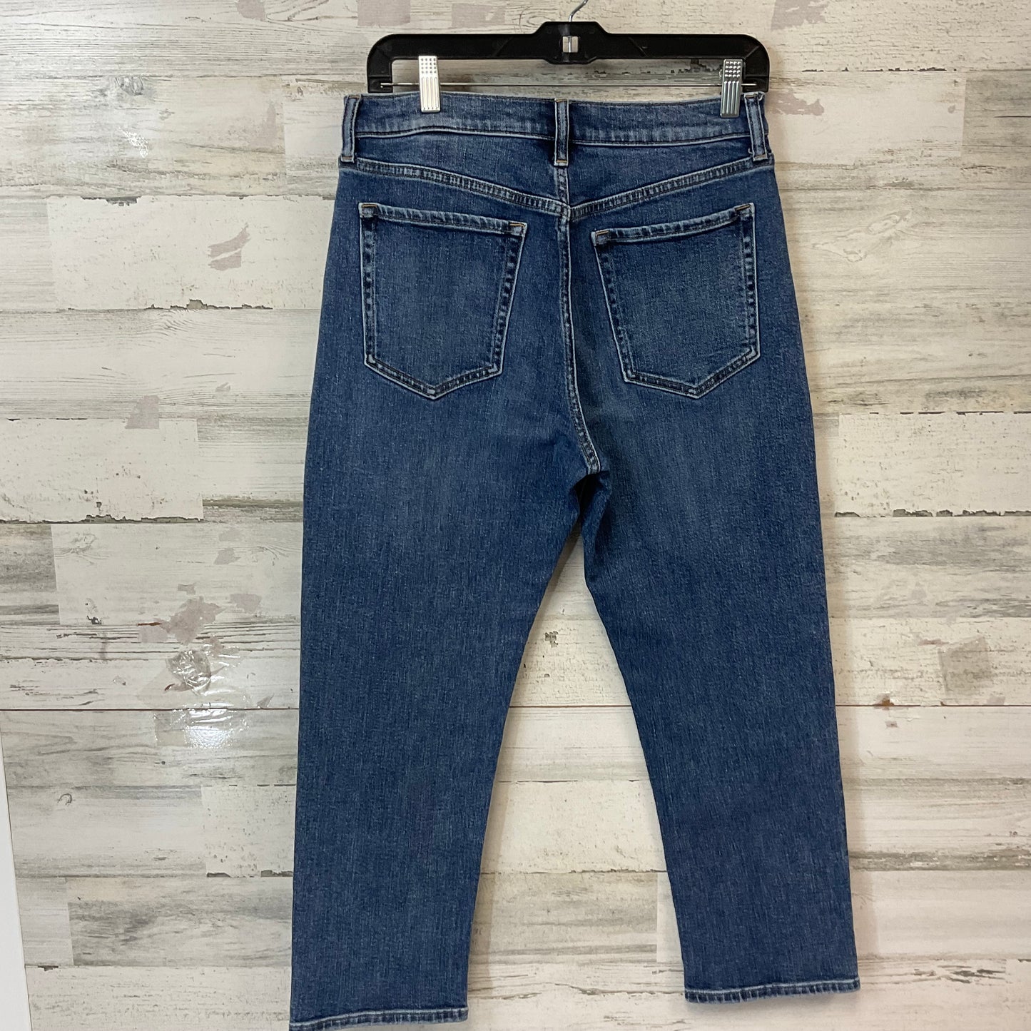 Jeans Straight By Banana Republic In Blue Denim, Size: 8