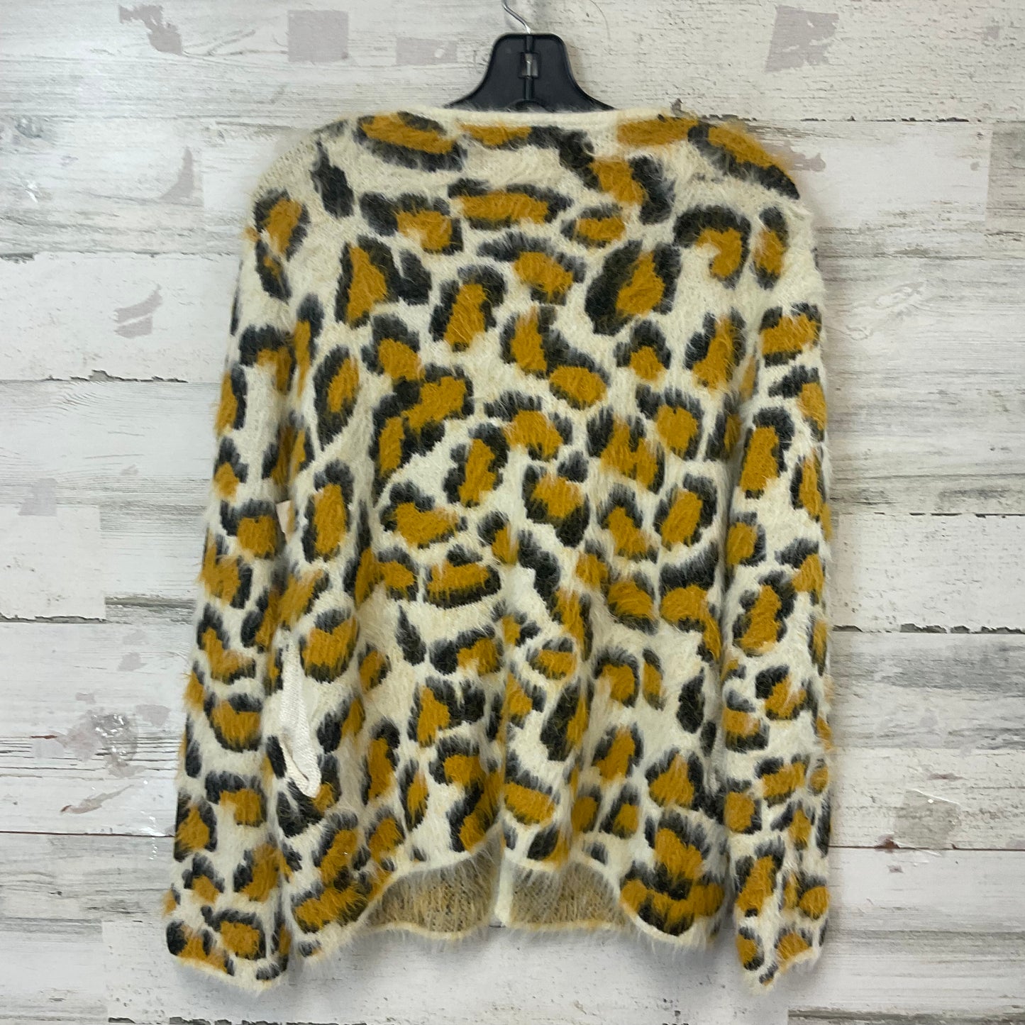 Sweater Cardigan By & Merci In Animal Print, Size: M