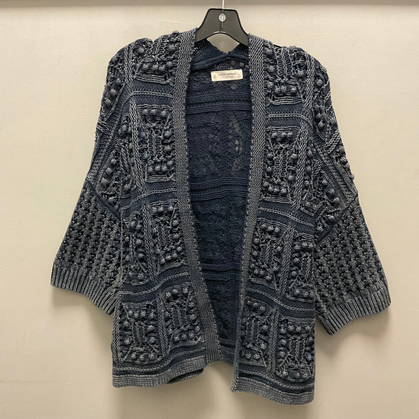 Sweater Cardigan By Lucky Brand In Blue, Size: S