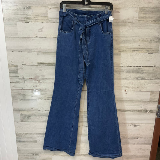 Jeans Wide Leg By Lulus In Blue Denim, Size: L