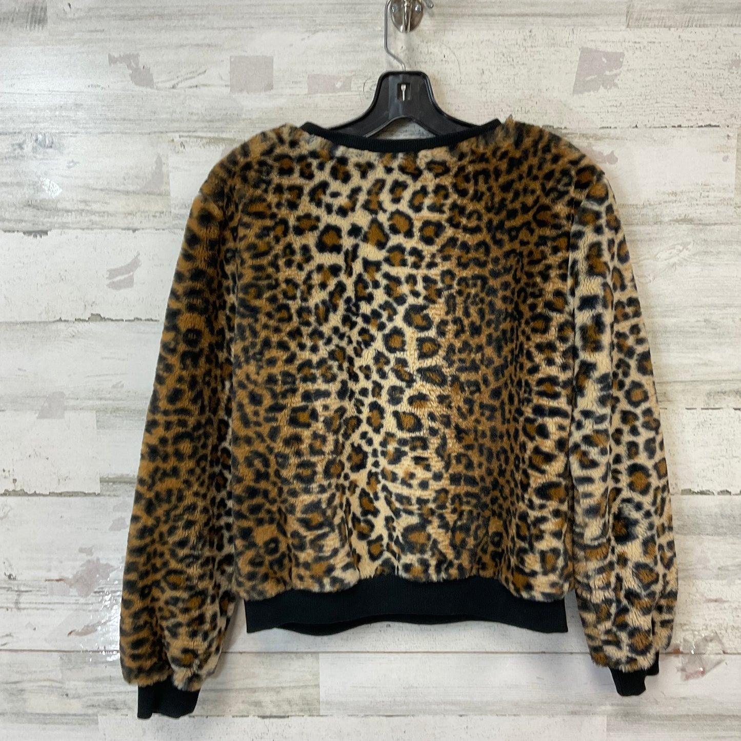 Top Long Sleeve By For The Republic In Animal Print, Size: Xs