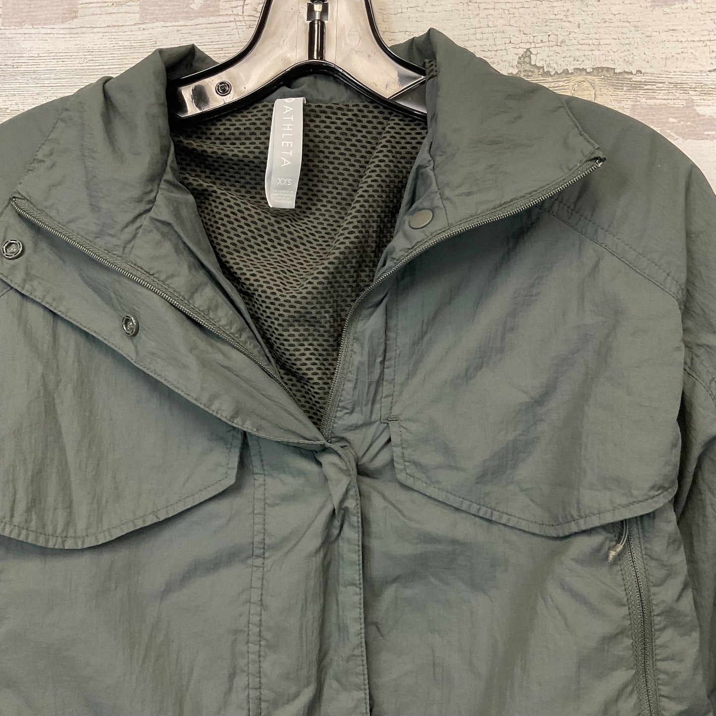 Athletic Jacket By Athleta In Green, Size: Xxs