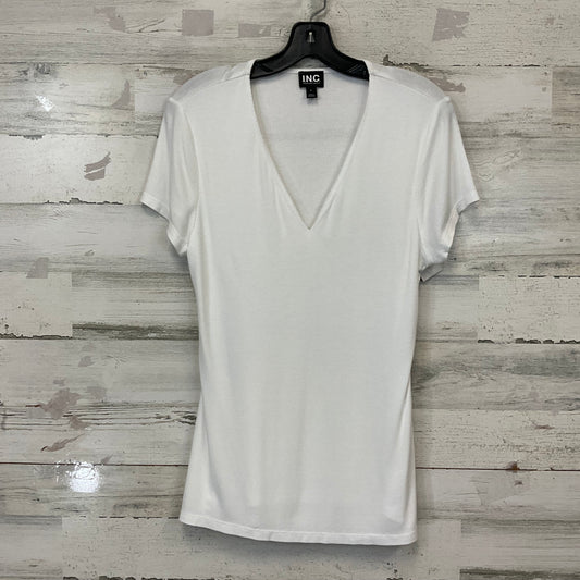 Top Short Sleeve Basic By Inc In White, Size: L