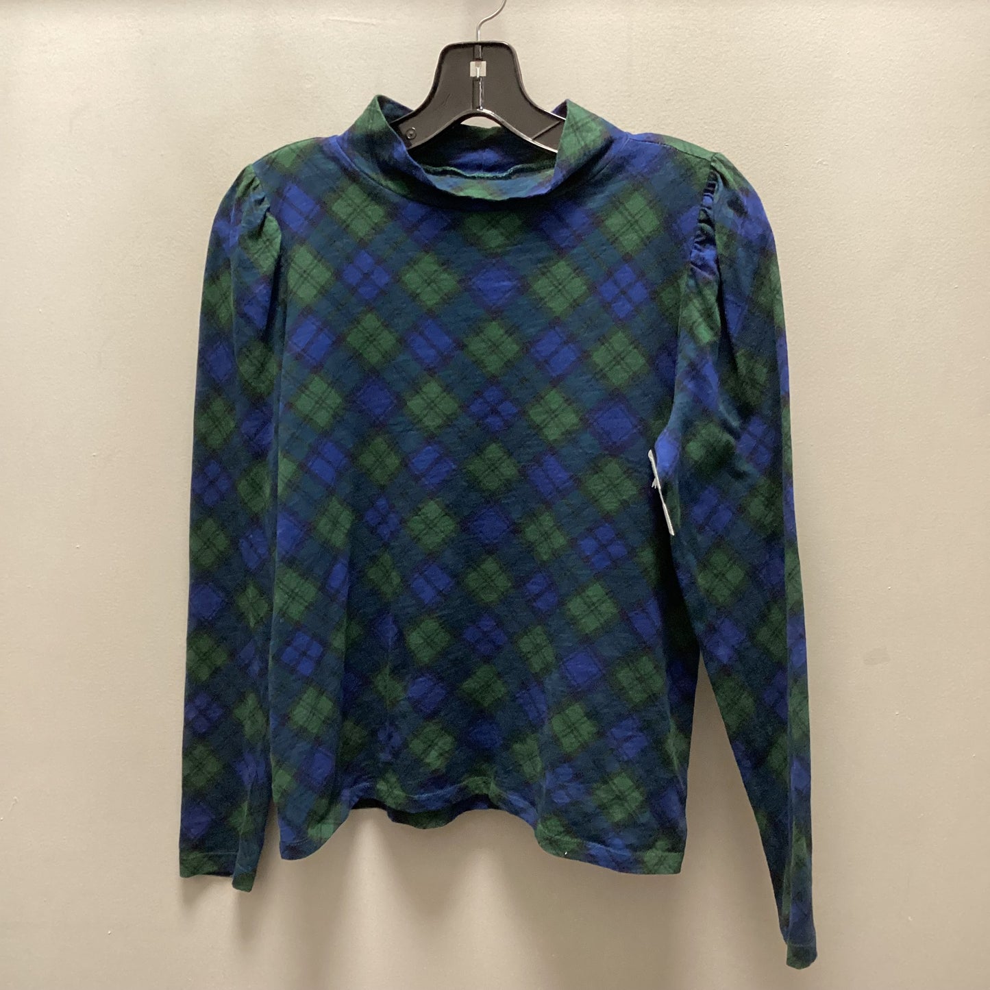 Top Long Sleeve Basic By Loft In Blue & Green, Size: S