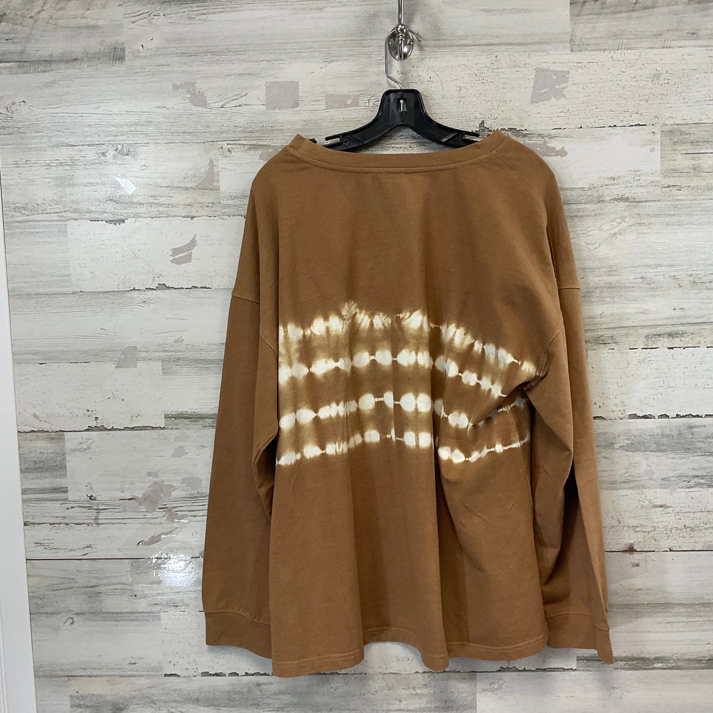 Top Long Sleeve By Cotton Bleu In Brown, Size: Xl