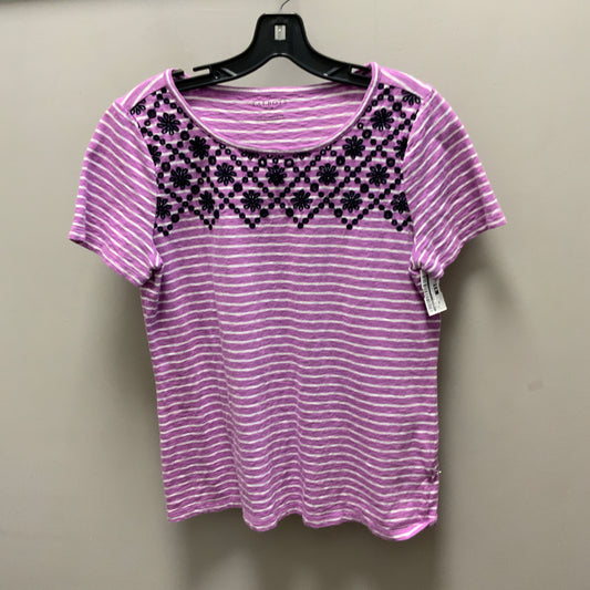 Top Short Sleeve Basic By Talbots In Purple, Size: Mp