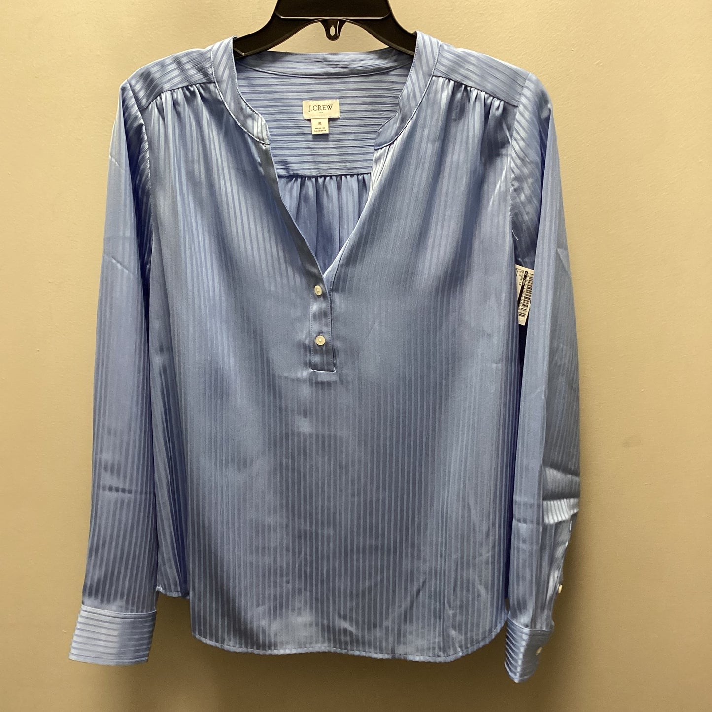 Blouse Long Sleeve By J. Crew In Blue, Size: S